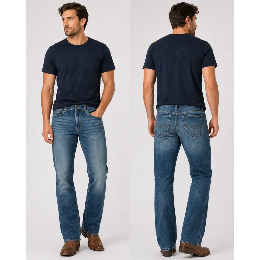 Levis 531 Athletic Slim Mens Jeans 32x30 Medium Wash Stretch Denim 531-0007